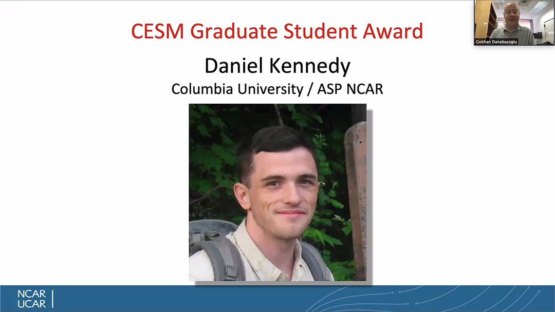 2020 CESM Workshop Graduate Student Award Winner, Daniel Kennedy