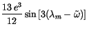 $\displaystyle \frac{13 e^3}{12}\sin\left[3(\lambda_m-\tilde\omega )\right]$